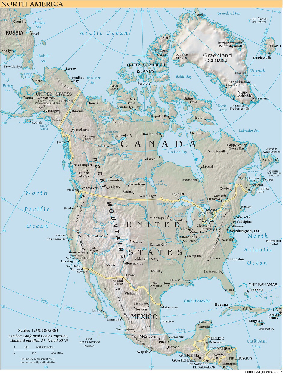 karte nordamerika